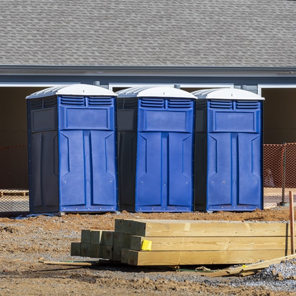 how can i report damages or issues with the porta potties during my rental period in Olanta PA